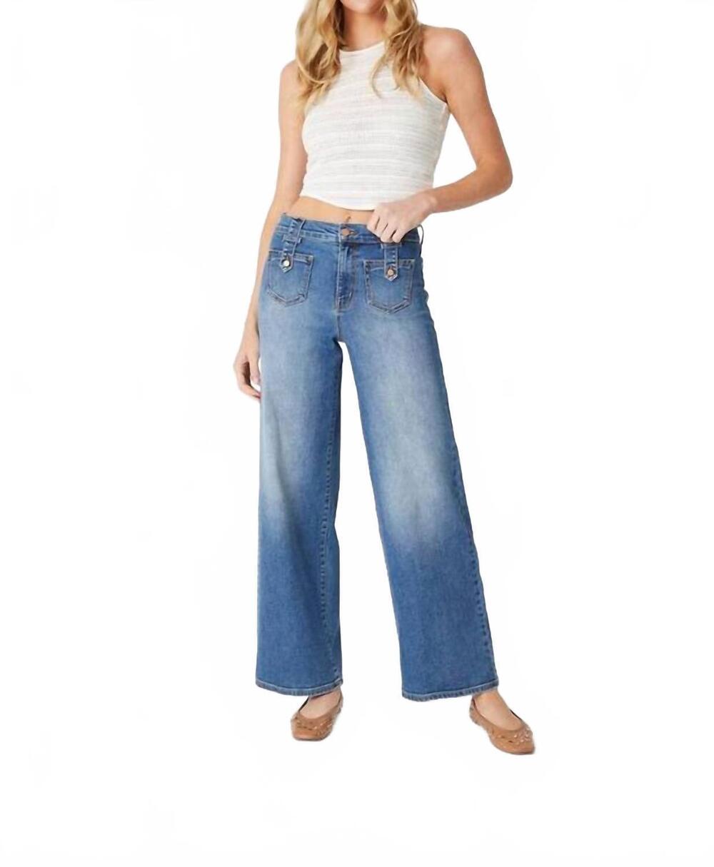 NEW LEVEL99 tribecca sailor wide leg jeans in daydreamer